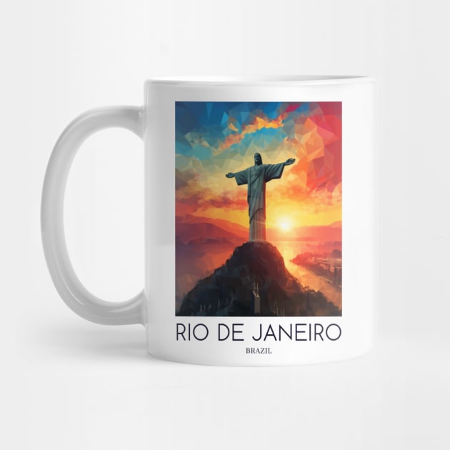 A Pop Art Travel Print of Rio de Janeiro - Brazil by Studio Red Koala